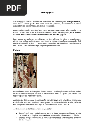 Arte Egípcia (Artigo)