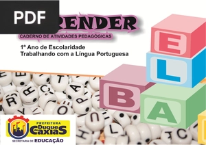 Aprender. Caderno de atividades pedagógicas