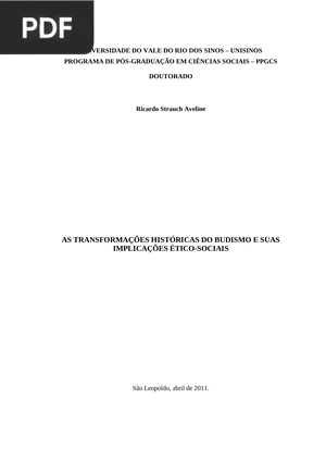As transformações históricas do Budismo e suas implicações ético-sociais