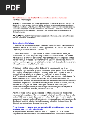 Breve introdução ao direito internacional dos direitos humanos