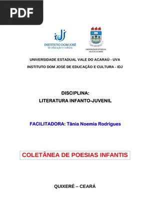 Coletânea de poesias infantis