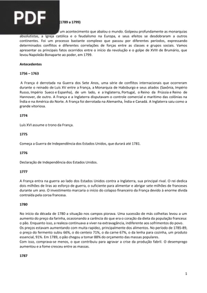 Cronologia da revolução (1789 a 1799) (Artigo)