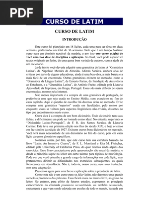 Língua e literatura latina 2