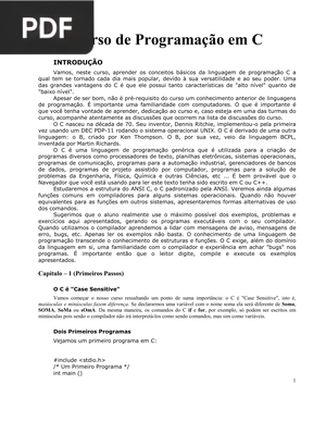 Curso de Programação em C