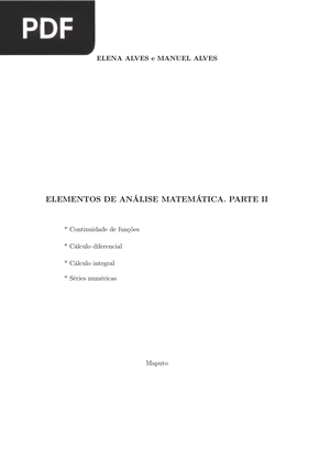 Elementos de análise matemática. Parte II