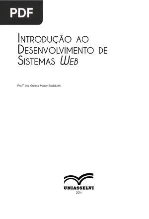 Introdução ao Desenvolvimento de Sistemas Web