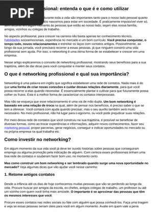 Networking profissional: entenda o que é e como utilizar (Artigo)