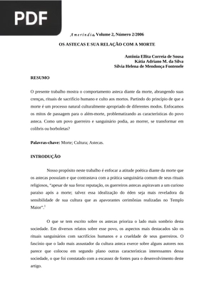 Os astecas e sua relação com a morte (Artigo)