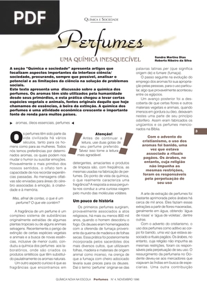 Perfumes: uma química inesquecível (Artigo)