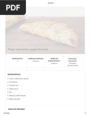 Pizza vietnamita fácil, receita de papel de arroz
