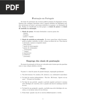 Pontuação em Português