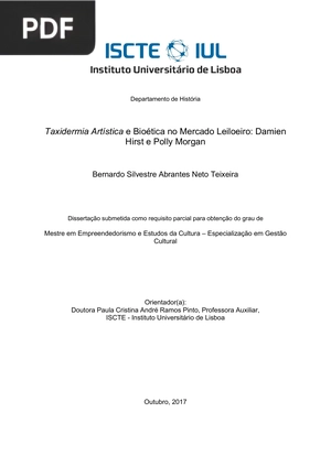 Taxidermia Artística e Bioética no Mercado Leiloeiro