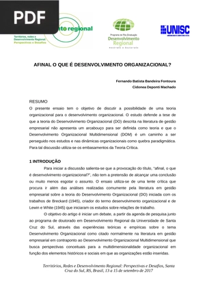 Afinal o que é desenvolvimento organizacional?