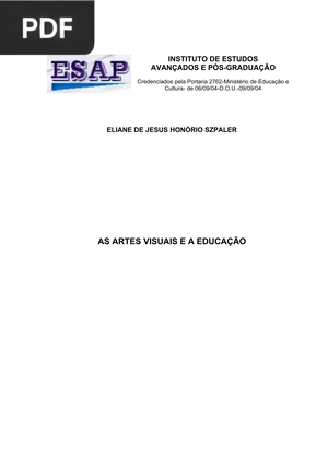 Asartes visuais e a educação