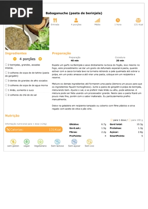 Babaganuche (pasta de berinjela)