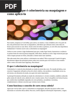 Entenda o que é colorimetria na maquiagem e como aplicá-la (Artigo)