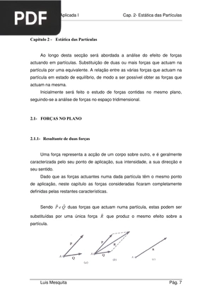 Estática das partículas