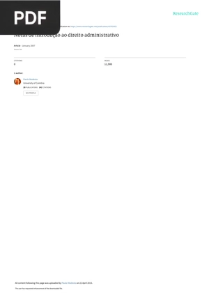 Notas de Introdução ao direito administrativo