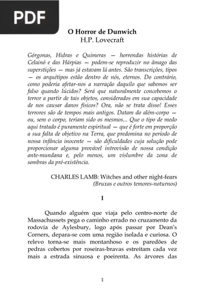 O Horror de Dunwich