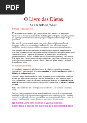 O Livro das Dietas