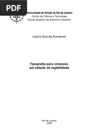 Tipografia para crianças: Um estudo de legibilidade
