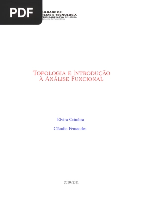 Topologia e Introdução à Análise Funcional