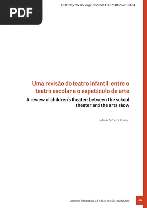 Uma revisão do teatro infantil: entre o teatro escolar e o espetáculo de arte