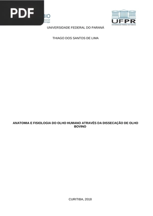 Anatomia e fisiologia do olho humano através da dissecação de olho bovino