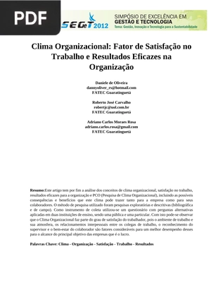 Clima Organizacional