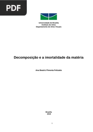 Decomposição e a imortalidade da matéria