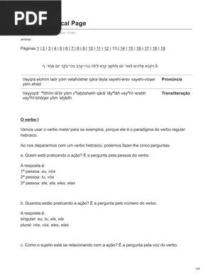 Hebraico nível intermediário