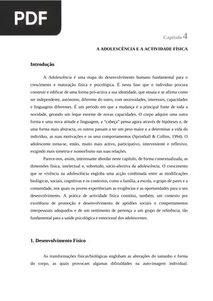 A Adolescências e actividade física