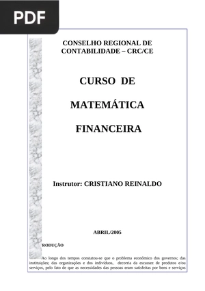 Curso de Matemática Financeira