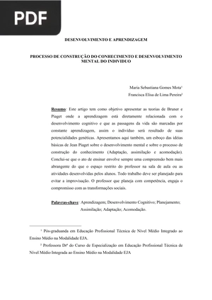 Desenvolvimento aprendizagem