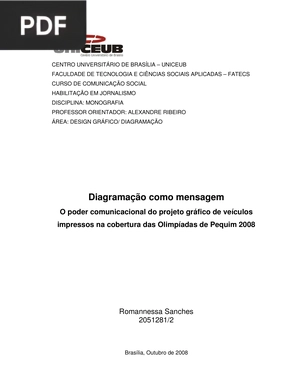 Diagramação como mensagem