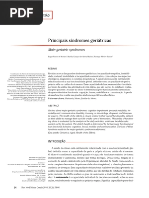 Principais síndromes geriátricas