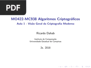 Algoritmos Criptográficos (Apresentação)