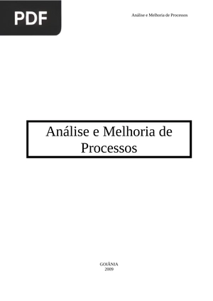 Análise e Melhoria de Processos