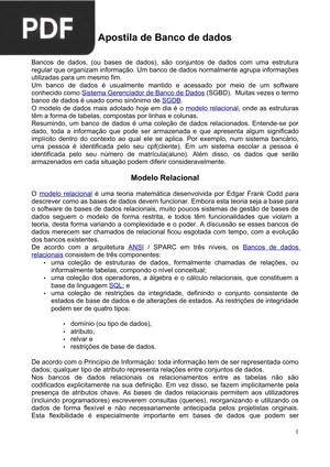 Apostila de Banco de dados