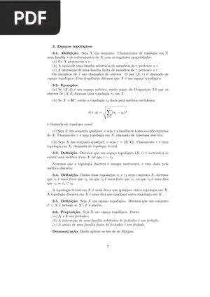 Espaços topológicos (Artigo)