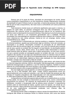 Esquizofrenia (Artigo)