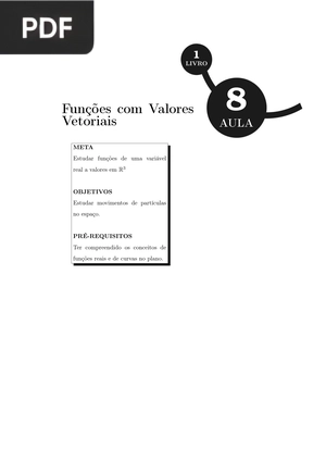 Funções com Valores Vetoriais