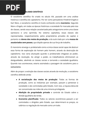 O Socialismo Cientifico (Artigo)