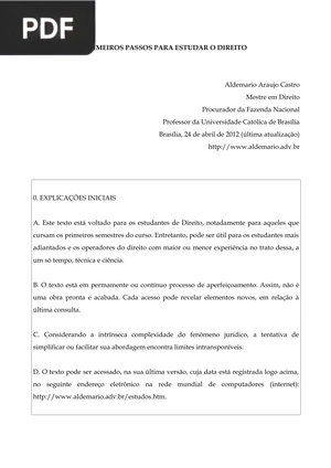 Primeiros Passos Para Estudar O Direito