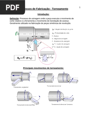 Processos de Fabricação - Torneamento (Artigo)