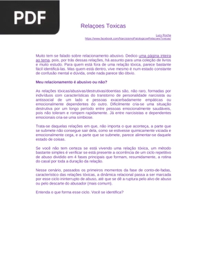 Relaçoes Toxicas (Artigo)