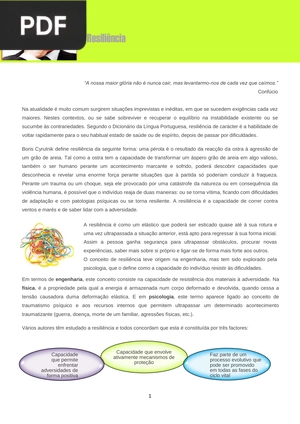 Resiliência (Artigo)