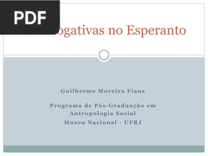 Interrogativas no Esperanto