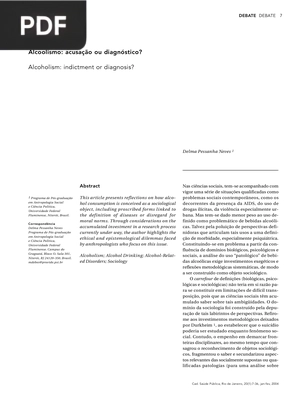 Alcoolismo: acusação ou diagnóstico?