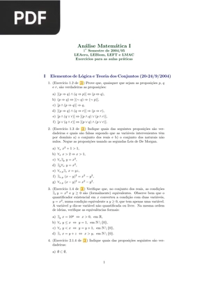 Análise Matemática I